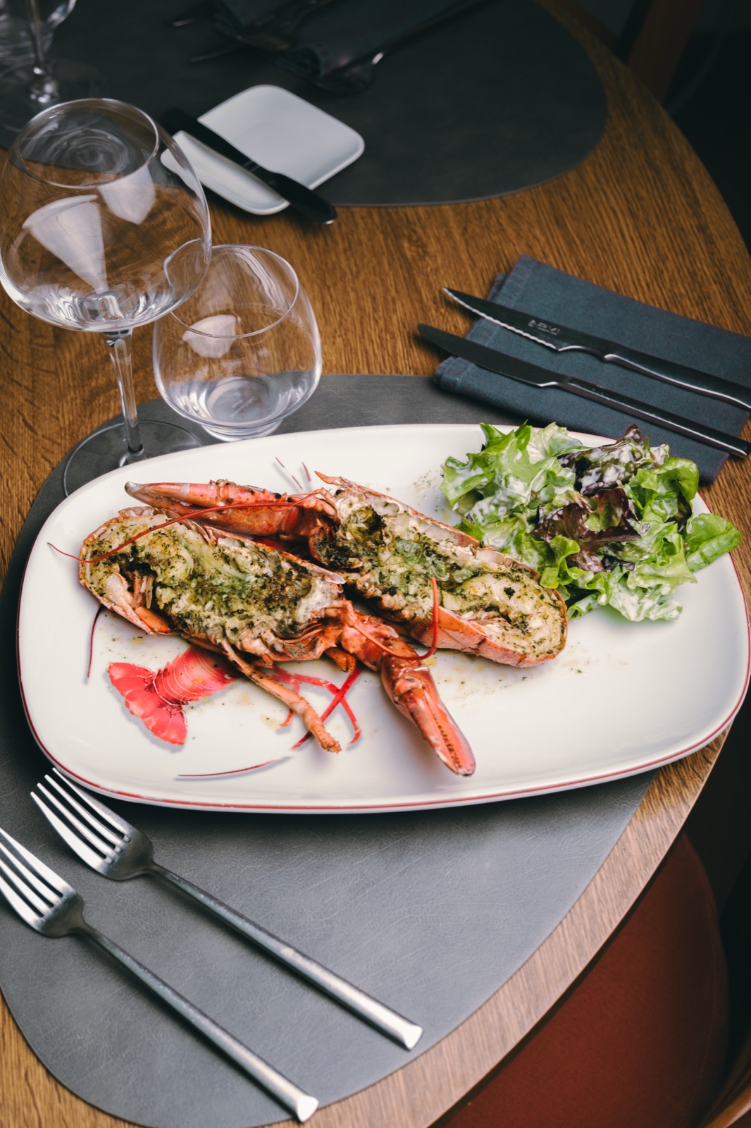 Assiette dressée, cuisine française de La Cuisine au Beurre à Tournai
